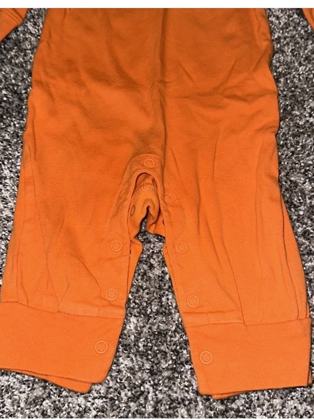 Carter's Orange Pumpkin Face Open Footed One-Piece